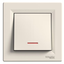 SCHNEIDER EPH1400123 ASFORA rugós bekötés/jelzőfényes egypólusú kapcsoló bézs (EPH1400123) villanyszerelés