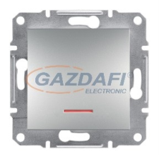 SCHNEIDER EPH1600161 ASFORA Egypólusú nyomókapcsoló, jelzőfényes, rugós bekötés, alumínium villanyszerelés