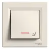 SCHNEIDER EPH1700323 ASFORA Egypólusú nyomókapcsoló, jelzőfényes, CSJ, csavaros bekötés, bézs