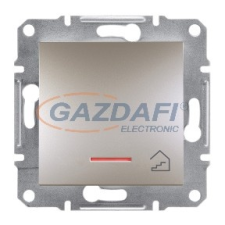 SCHNEIDER EPH1900369 ASFORA Egypólusú nyomókapcsoló, jelzőfényes, lépcsőjel, csavaros bekötés, bronz villanyszerelés