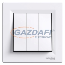 SCHNEIDER EPH2100121 ASFORA Hármas kapcsoló, fehér villanyszerelés