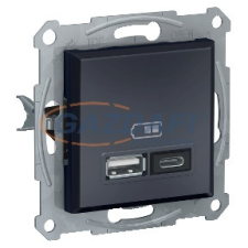 SCHNEIDER EPH2700371 ASFORA Dupla USB töltő, 2.4A, A+C, antracit villanyszerelés