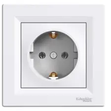 SCHNEIDER EPH2900121 ASFORA 2P+F csatlakozóaljzat, csavaros, kerettel, fehér villanyszerelés