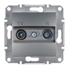 SCHNEIDER EPH3300262 ASFORA TV/R aljzat, átmenő, 4 dB, acél villanyszerelés