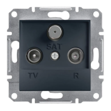 SCHNEIDER EPH3500371 ASFORA TV/R/SAT aljzat, átmenő, 8 dB, antracit villanyszerelés