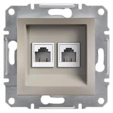 SCHNEIDER EPH4200169 ASFORA 2xRJ11 telefon aljzat, bronz villanyszerelés