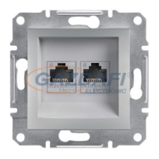 SCHNEIDER EPH4800161 ASFORA 2xRJ45 Cat6 UTP aljzat, alumínium villanyszerelés