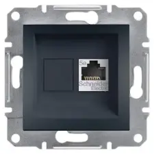 SCHNEIDER EPH5000171 ASFORA 1xRJ45 Cat5e STP aljzat, antracit villanyszerelés