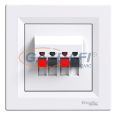 SCHNEIDER EPH5700121 ASFORA Hangszóró csatlakozó, dupla, fehér villanyszerelés