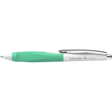  SCHNEIDER Golyóstoll, 0,5 mm, nyomógombos, fehér-menta színű tolltest, SCHNEIDER &quot;Haptify&quot;, kék toll
