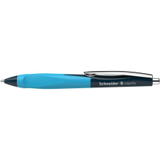 SCHNEIDER Golyóstoll 0,5 mm nyomógombos sötétkék-ciánkék színű tolltest SCHNEIDER &quot;Haptify&quot; kék toll