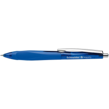 SCHNEIDER Golyóstoll, 0,5 mm, nyomógombos, sötétkék színű tolltest, schneider &quot;haptify&quot;, kék 135303 toll