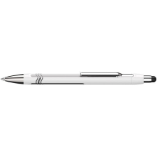 SCHNEIDER Golyóstoll, 0,7 mm, nyomógombos, érintőképernyős készülékekhez, SCHNEIDER "Epsilon Touch XB", fehér-ezüst (TSCEPSTFE) toll