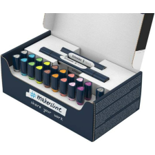 SCHNEIDER Kétvégű marker készlet, 27 darabos, SCHNEIDER „Paint-It 040 Twin marker Set 2”, 10 különböző szín filctoll, marker