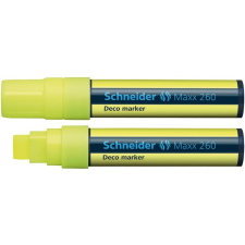 SCHNEIDER Krétamarker, 2-15 mm, SCHNEIDER "Maxx 260", sárga filctoll, marker