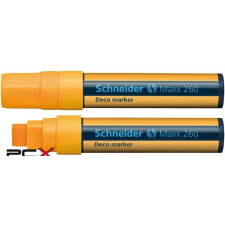 SCHNEIDER Krétamarker, 5-15 mm, SCHNEIDER &quot;Maxx 260&quot;, narancssárga filctoll, marker