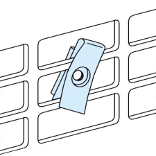 SCHNEIDER LVS03181 20 db rácsos szerelőlapba pattintható M5 anya villanyszerelés