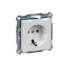SCHNEIDER MERTEN 2P+F csatlakozóaljzat, rugós, 16A, System-M, aktívfehér - MTN2301-0325 villanyszerelés