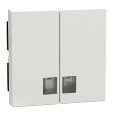 SCHNEIDER MERTEN Dupla billentyű, átlátszó fényjelző ablakokkal, System-M, polárfehér 438519 Schneider villanyszerelés