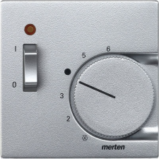SCHNEIDER MERTEN Fedlap kapcsolós termosztátokhoz, System-M, alumínium 536160 Schneider villanyszerelés