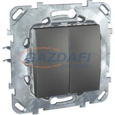 SCHNEIDER MGU50.211.12Z UNICA Csillárkapcsoló, rugós bekötés, 10AX, grafit (105) villanyszerelés