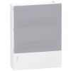 SCHNEIDER MIP12212T MINI PRAGMA Kiselosztó, tejüveg hatású átlátszó ajtó, falon kívüli, 2x12 modul, PEN sín, fehér