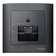 SCHNEIDER MTN298314 MERTEN Fedlap, 1xRJ45 aljzathoz, döntött, System-M, antracit villanyszerelés