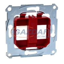 SCHNEIDER MTN4566-0006 MERTEN Rögzítőkeret, 2xRJ45 moduláris aljzatokhoz, piros villanyszerelés