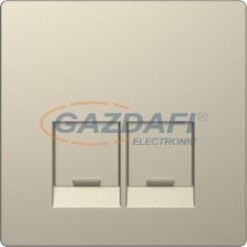 SCHNEIDER MTN4572-6033 MERTEN Fedlap, 2xRJ45 aljzathoz, D-Life, szahara villanyszerelés