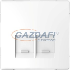 SCHNEIDER MTN4572-6035 MERTEN Fedlap, 2xRJ45 aljzathoz, D-Life, lótuszfehér villanyszerelés