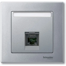 SCHNEIDER MTN465860 MERTEN Fedlap, 1xRJ45 aljzathoz, System-M, alumínium villanyszerelés