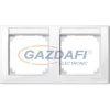 SCHNEIDER MTN471219 MERTEN M-Smart feliratozható kettes, vízszintes keret, polárfehér