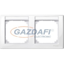 SCHNEIDER MTN471219 MERTEN M-Smart feliratozható kettes, vízszintes keret, polárfehér villanyszerelés