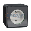 SCHNEIDER MUR36034 MUREVA Styl 2P+F csatlakozóaljzat, GYV, csapófedéllel, rugós, komplett, antracitszürke