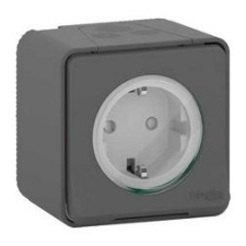 SCHNEIDER MurevaStyl 162 dugalj földelt szürke IP55 falonkívüli Schneider - MUR36731 villanyszerelés