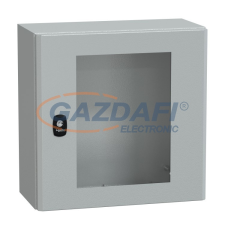 SCHNEIDER NSYS3D4420T S3D elosztószekrény H400xW400xD200 üveg ajtóval villanyszerelés