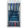 SCHNEIDER Rollertoll készlet, 0,3 mm, SCHNEIDER "One Hybrid C", 4 szín