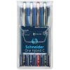 SCHNEIDER Rollertoll készlet, 0,5 mm, SCHNEIDER "One Hybrid C", 4 szín
