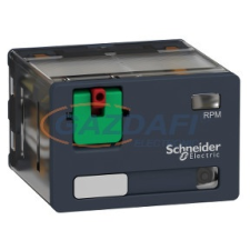 SCHNEIDER RPM42B7 Zelio RPM teljesítményrelé, 4CO, 15A, 24VAC, tesztgomb, LED villanyszerelés