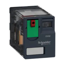 SCHNEIDER RXM2AB1G7 Zelio RXM miniatűr relé, 2CO, 12A, 110VAC, tesztgomb villanyszerelés
