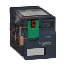 SCHNEIDER RXM2AB1P7 Zelio RXM miniatűr relé, 2CO, 12A, 230VAC, tesztgomb villanyszerelés