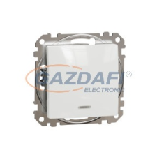 SCHNEIDER SDD111106L ÚJ SEDNA Váltókapcsoló, kék jelzőfénnyel, 10AX, fehér villanyszerelés