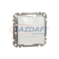 SCHNEIDER SDD111133L ÚJ SEDNA Egypólusú nyomó, kék jelzőfénnyel, cimketartóval, rugós bekötés, 10A, fehér villanyszerelés