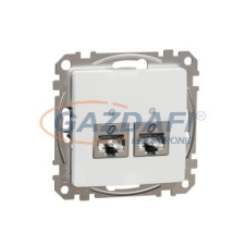 SCHNEIDER SDD111467S ÚJ SEDNA 2xRJ45 Cat6A STP aljzat, fehér villanyszerelés
