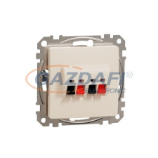 SCHNEIDER SDD112411 ÚJ SEDNA Kettős hangfalcsatlakozó, rugós bekötés, bézs villanyszerelés