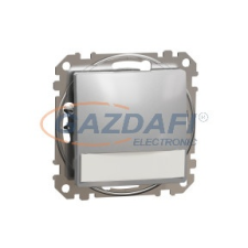 SCHNEIDER SDD113143L ÚJ SEDNA Egypólusú nyomó, kék jelzőfénnyel, cimketartóval, rugós bekötés, 12V, alumínium villanyszerelés