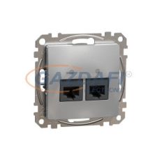 SCHNEIDER SDD113462 ÚJ SEDNA 2xRJ45 Cat6 UTP aljzat, alumínium villanyszerelés