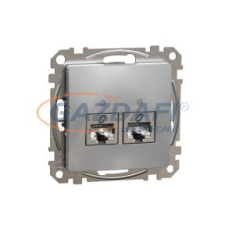 SCHNEIDER SDD113467S ÚJ SEDNA 2xRJ45 Cat6A STP aljzat, alumínium villanyszerelés