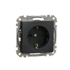SCHNEIDER SDD114025 ÚJ SEDNA 2P+F csatlakozóaljzat, csavaros bekötés, 16A, antracit villanyszerelés