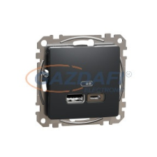SCHNEIDER SDD114402 ÚJ SEDNA Dupla USB töltő, A+C, 2.4A, antracit villanyszerelés
